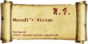 Mocsár Vivien névjegykártya